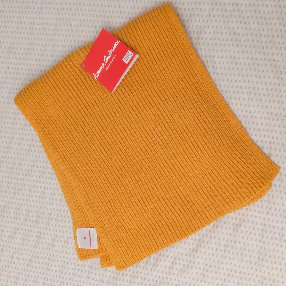 Hanna Andersson Yellow Knit Scarf NWT